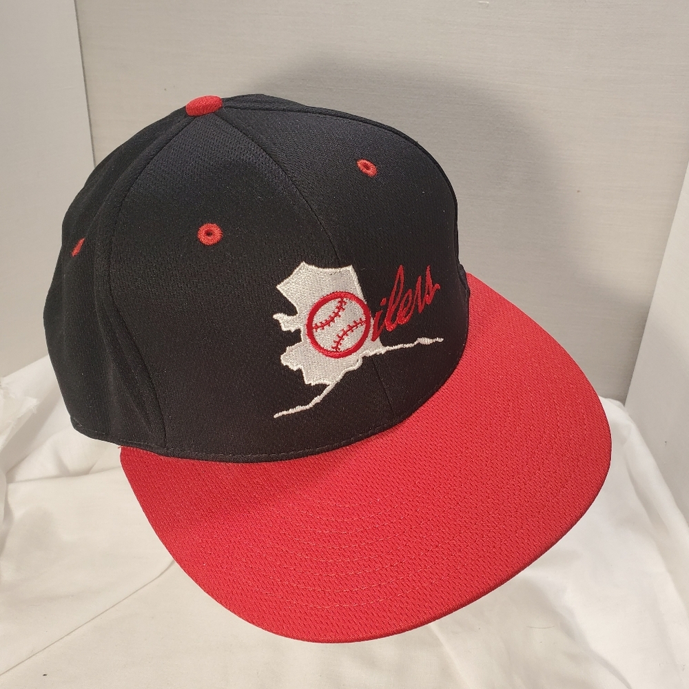 Alaska Peninsula Oilers Spellout Hat Size 7 3/8 College Summer Baseball NWOT